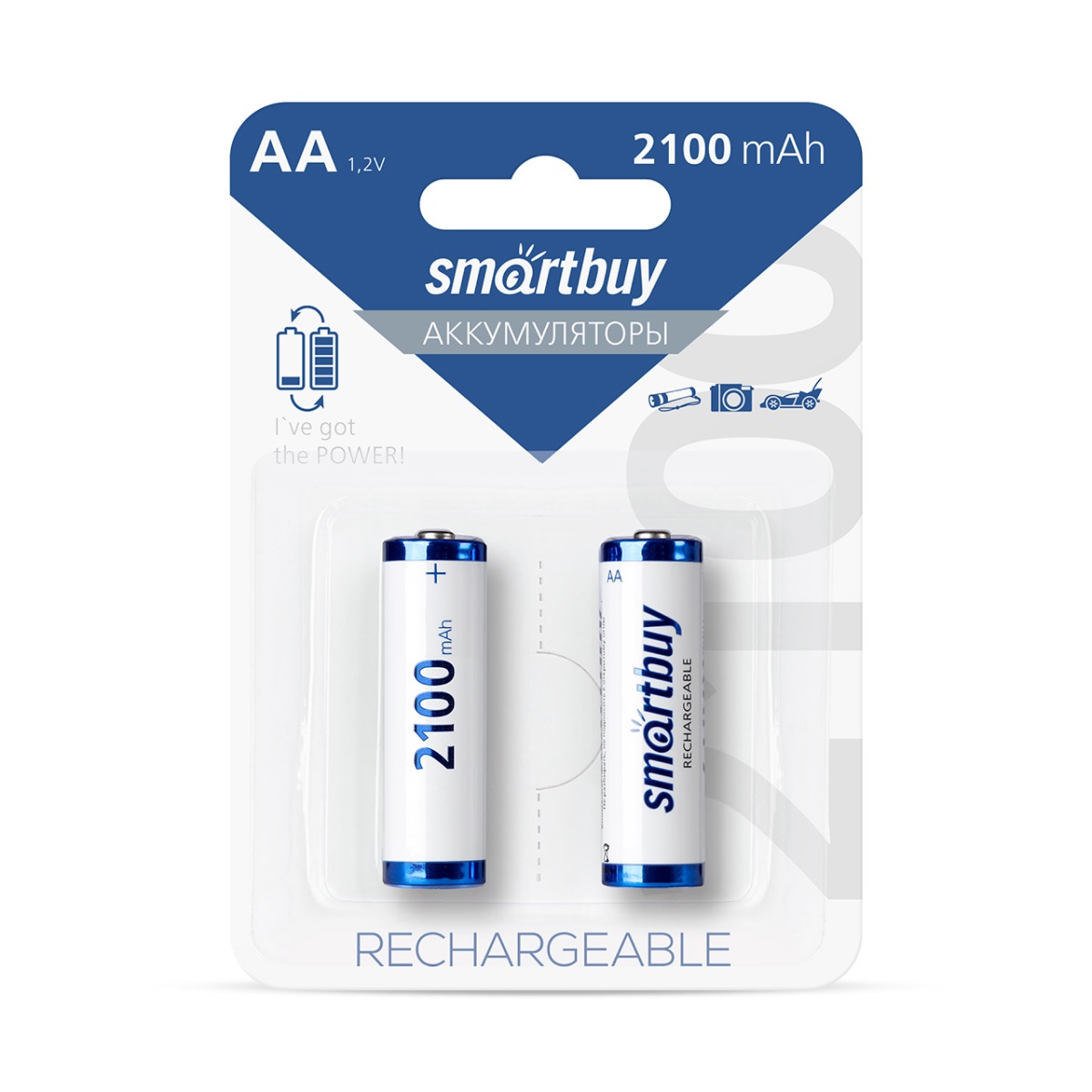 Аккумулятор SmartBuy NiMh AA 2BL 2100mAh 2 шт 2