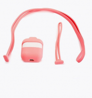 Чехол для AirPods-AirPods 2 на веревочке розовый