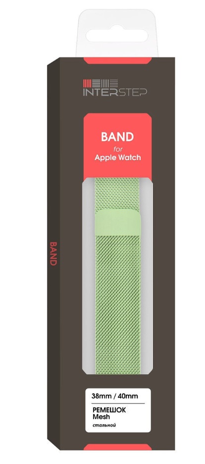 Ремешок металлический Interstep для Apple Watch 38_40 салатовый_2