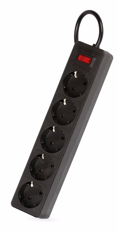 Сетевой фильтр SmartBuy One 5 розеток 10А 2200W черный