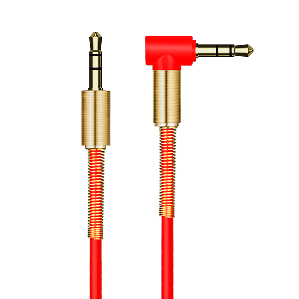 Аудиокабель AUX FUMIKO AC01 Jack 3.5 мм красный 1 м_1