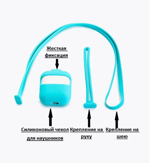 Чехол для AirPods-AirPods 2 на веревочке морской-1